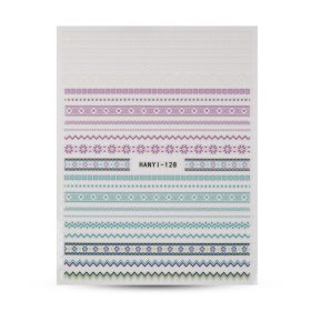 Crystal Nails köröm matrica (HANYI-128) - norvég mintás