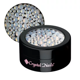 Crystal Nails Opál strasszkő vegyes méretekben - white