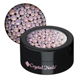Crystal Nails Opál strasszkő vegyes méretekben - pink