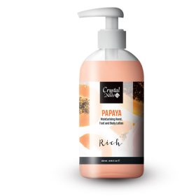   Crystal Nails Moisturising Hand, Foot and Body Lotion - Papaya Lotion - Rich 250ml - Limitált! 