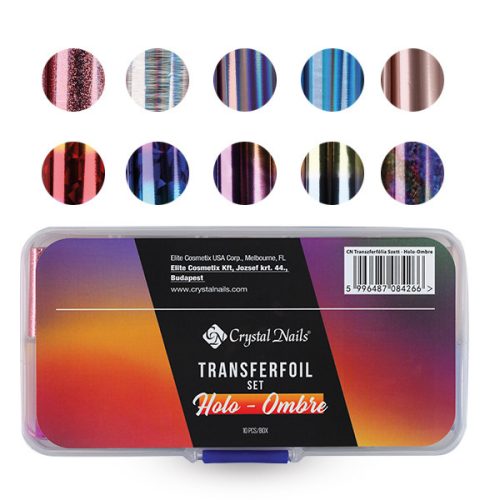 Crystal Nails Transzferfólia Szett - Holo-Ombre