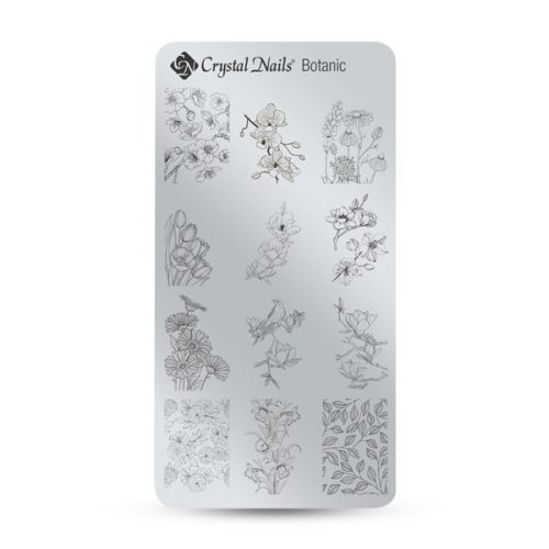 Egyedi Crystal Nails Körömnyomda lemez - Botanic