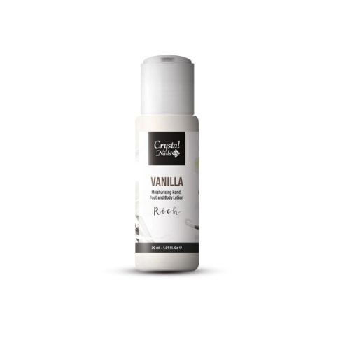 Crystal Nails Moisturising Hand, Foot and Body Lotion - Vanilla Lotion - Rich 30ml