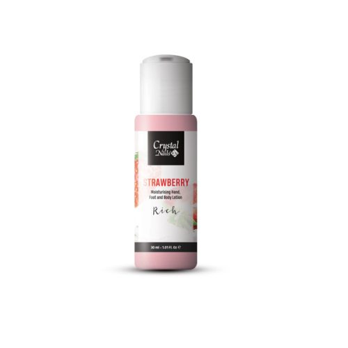 Crystal Nails Moisturising Hand, Foot and Body Lotion - Strawberry Lotion - Rich 30ml
