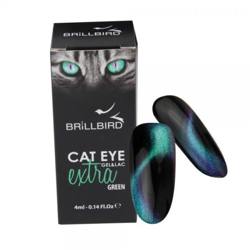 BrillBird CAT EYE EXTRA Green - zöld színű macskaszem GÉL LAKK 4ml