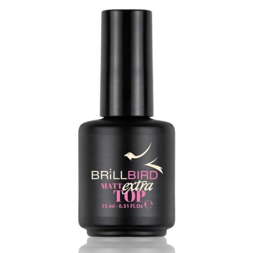 BrillBird Matt Extra Top - fixálásmentes univerzális matt fedőzselé 15ml