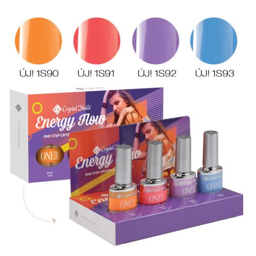 Energy Flow Crystal Nails ONE STEP CrystaLac készlet (4x4ML)