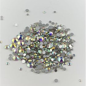 Körömkő strassz 720db mix Crystal AB 02