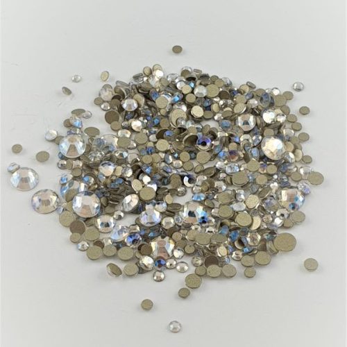 Körömkő strassz 720db mix Aqua Crystal AB 03