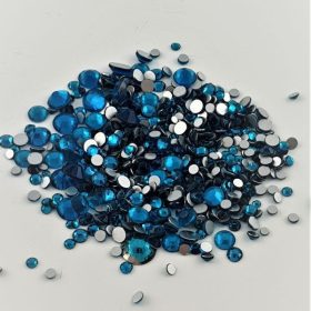Körömkő strassz 720db mix Blue Zircon 14