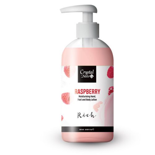 Crystal Nails Moisturising Hand, Foot and Body Lotion - Raspberry Lotion - Rich 250ml