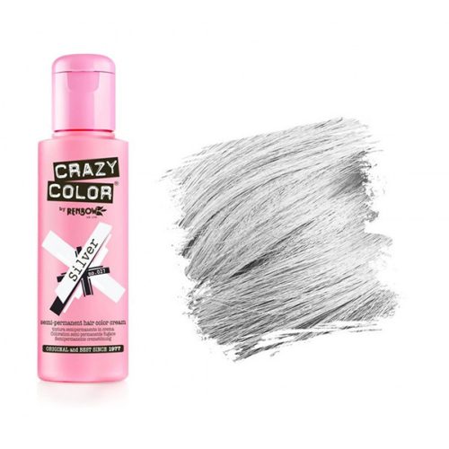 Crazy Color Hajszínező krém 100ml - 027 Silver