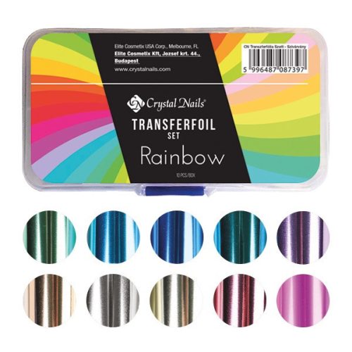 Crystal Nails Transzferfólia Szett - Rainbow