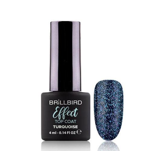 BrillBird Effect Top Coat - Turquoise 4 ml
