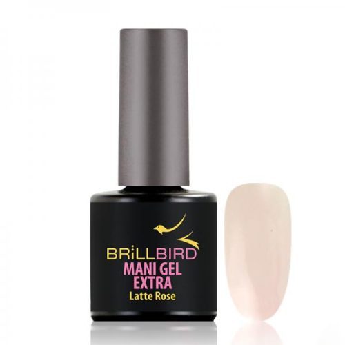 BrillBird Mani Gel Extra - Latte Rose 8 ml - Saját köröm erősítő gél lakk alap