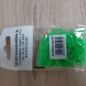 Ef-es szilikon gyűrű zöld vékony