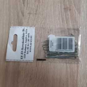 Ef-es ezüst hullámcsat egyenes 5cm 20 db