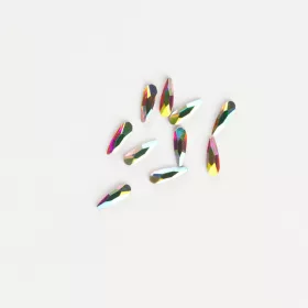   BrillBird Műköröm Formakövek (10db-os) drop 2x6mm clear AB