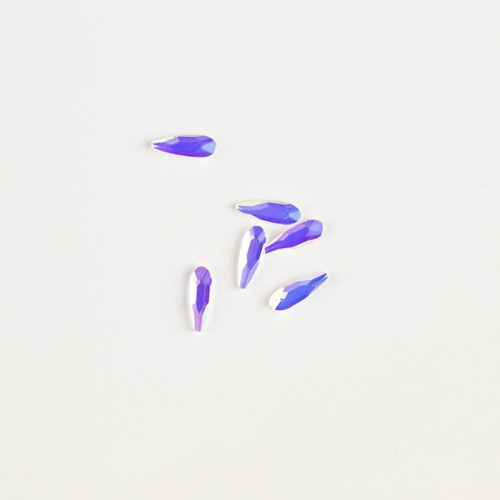 BrillBird Műköröm Formakövek (10db-os) drop 2x6mm pink AB