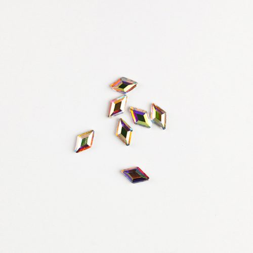BrillBird Műköröm Formakövek (10 db-os) rhombus 3x5mm clear AB