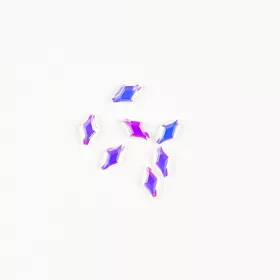   BrillBird Műköröm Formakövek (10 db-os) rhombus 3x5mm pink AB