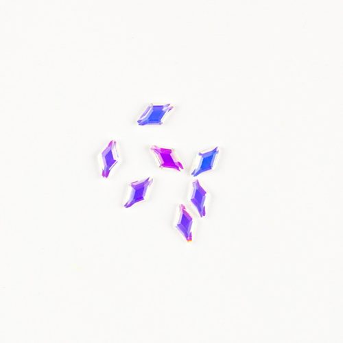 BrillBird Műköröm Formakövek (10 db-os) rhombus 3x5mm pink AB