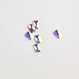   BrillBird Műköröm Formakövek (10 db-os) emerald 4x6mm clear AB