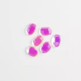   BrillBird Műköröm Formakövek (10 db-os) oval 8x6mm pink AB