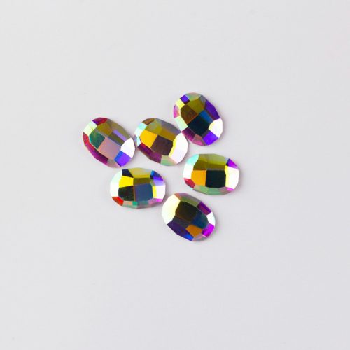 BrillBird Műköröm Formakövek (10 db-os) oval 8x6mm clear AB