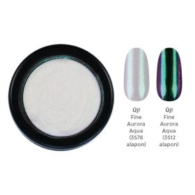 Crystal Nails ChroMirror króm pigmentpor - Fine Aurora Aqua