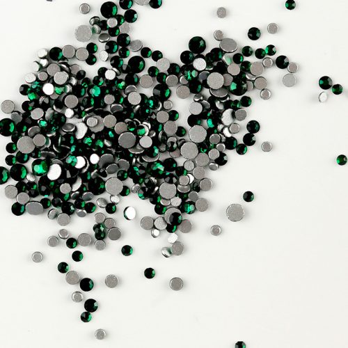 BrillBird Műköröm Strasszkő emerald green (100 db-os) SS8