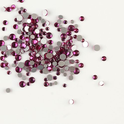 BrillBird Műköröm Strasszkő fuchsia (100 db-os) SS3