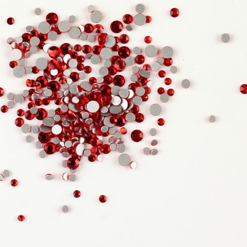 BrillBird Műköröm Strasszkő ruby red (100 db-os) SS8