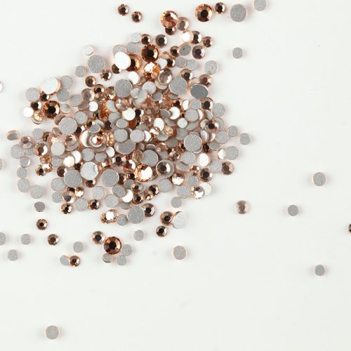 BrillBird Műköröm Strasszkő rose gold (100 db-os) SS5