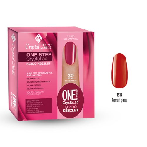 Crystal Nails No Buffer ONE STEP CrystaLac Starter Készlet #1S17 