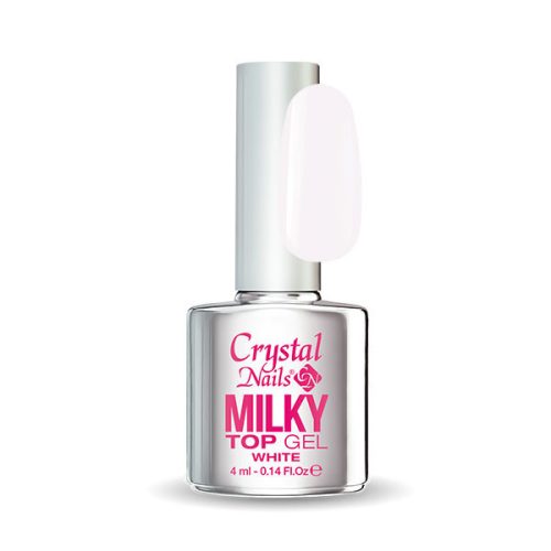 Crystal Nails Milky Top Gel - White 4ml
