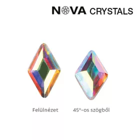 NOVA Crystal Gems Formakő - 3x5mm rombusz (crystal AB)