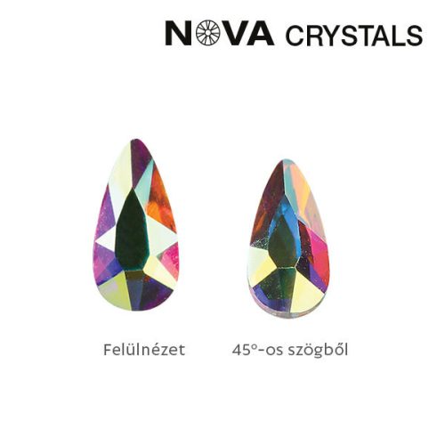 NOVA Crystal Gems Formakő - 3x5mm csepp (crystal AB)