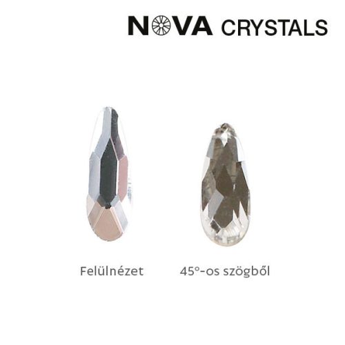NOVA Crystal Gems Formakő - 2x6mm csepp (crystal)