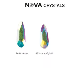 NOVA Crystal Gems Formakő - 2x6mm csepp (crystal AB)