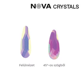 NOVA Crystal Gems Formakő - 2x6mm csepp (aurora)