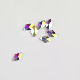   BrillBird Műköröm Formakövek (10 db-os) rhombus 8x5mm clear AB