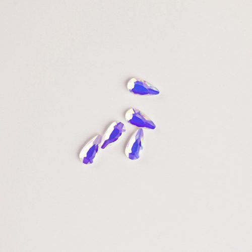 BrillBird Műköröm Formakövek (10 db-os) drop 5x3mm pink AB