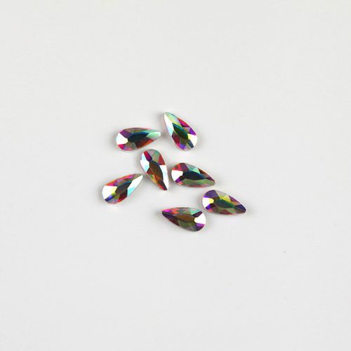 BrillBird Műköröm Formakövek (10 db-os) drop 5x3mm clear AB