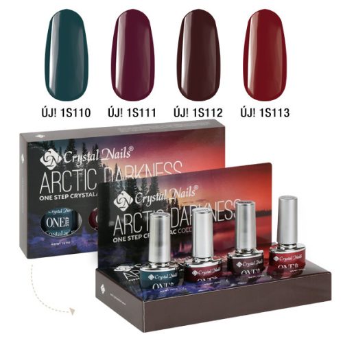 Crystal Nails Arctic Darkness ONE STEP CrystaLac készlet (4X4ML)