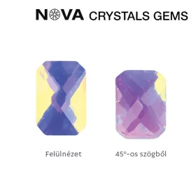 NOVA Crystal Gems Formakő - 4x6 mm tégla (aurora)