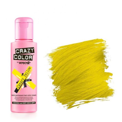 Crazy Color Hajszínező krém 100ml - 49 Canary Yellow