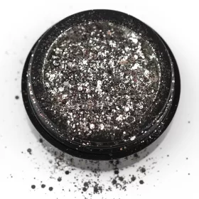 BrillBird Díszítő Flitter - dark silver