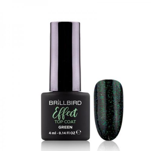 BrillBird Effect Top Coat - Green 4 ml