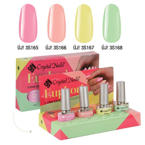 Euphoria Crystal Nails 3 STEP CrystaLac készlet (4x4ml)